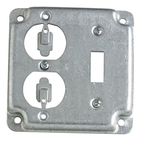 4 gang metal electrical box cover|4 gang outlet cover plate.